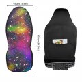 Colorful Universe Nebula Night Starry Sky Rainbow Glittering Galaxy 1 Pc Car Front Seat Covers Non-slip Vehicle Premium Fabric