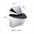 Uxcell Glass Shelf Bracket Wall Mount Adjustable Zinc Alloy Bright Chrome Clamp For 3-23mm Thickness 4pcs