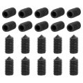 40pcs Set Screws M4x8mm Carbon Steel Cone Point Hex Socket Grub For Machinery Home Repairs And Fixtures Black 