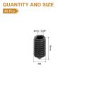 40pcs Set Screws M4x8mm Carbon Steel Cone Point Hex Socket Grub For Machinery Home Repairs And Fixtures Black