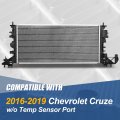 Dpi 13684 Factory Style 1-row Cooling Radiator Compatible With Chevy Cruze 2016-2019 Aluminum Core