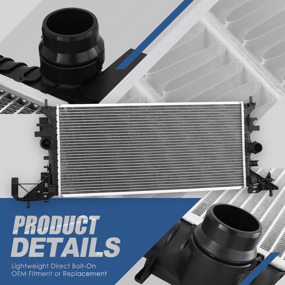 Dpi 13684 Factory Style 1-row Cooling Radiator For Chevy Cruze 2016-2019 Aluminum Core