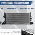 Dpi 13684 Factory Style 1-row Cooling Radiator For Chevy Cruze 2016-2019 Aluminum Core