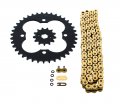 Fits Honda Trx250r 250r 520-88 Gold O Ring Chain Sprocket Black 13 39
