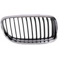 Passenger Side Grille For Bmw 335d 2009 2010 2011 E90 Sedan Black Edge Center Fins With Chrome Frame Part 51137201968 Bm1200191 