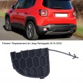 Tow Hook Cover Fydun Rear Bumper Eye Cap 735645726 5vw91lxhaa Black Replacement For Jeep Renegade 2015-2020
