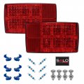 Submersible Led Box Lights 6 In Multi Function Trailer And Boat Light Assemblies Red Dot Rated Ip68 Waterproof With Mounting 