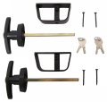 Shed T-handle Lock Set Black 6 1 2 Pair 