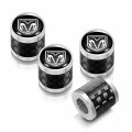 Ipick Image For Ram In Black On Real Carbon Fiber Barrel Silver Aluminum Tire Valve Stem Caps