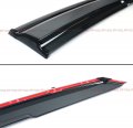 Premium Black Trim Mu Style Smoke Tinted Window Visor Rain Guard Deflector W Clips Compatible For 2022-2024 Honda Civic