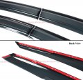 Premium Black Trim Mu Style Smoke Tinted Window Visor Rain Guard Deflector W Clips Compatible For 2022-2024 Honda Civic
