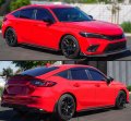 Premium Black Trim Mu Style Smoke Tinted Window Visor Rain Guard Deflector W Clips Compatible For 2022-2024 Honda Civic