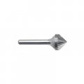 Drill America Dul Series Solid Carbide Bur Double Cut Sk6 90 Degrees Angle 1 4 Shank 5 8 Head Diameter6 Cutting Length Pack Of 