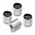 Ipick Image For Chevrolet Camaro 50 Years In Black On Shining Silver Aluminum Cylinder-style Tire Valve Stem Caps