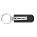 Dodge Durango Black Pu Leather Strap Silver Metal Bar Key Chain Official Licensed