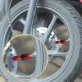 Uxcell 4pcs Aluminum Alloy Straight Valve Stem Vacuum Tire Extension Extenders Adapter For Car Motorcycle Red