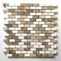 Cappucino Emperador Light And Vanilla Limestone 5x1 Mixed Marble Mosaic Tile Backsplash Wall Floor 