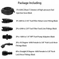 Waltyotur 6an 25 Feet 3 8 Complete Ls Fuel Injection Line Fitting Adapter Kit W 13pcs Push Lock Swivel Hose Ends