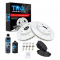 Trq Performance Coated Brake Rotor Ceramic Pad Front Kit W Chemicals 