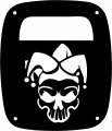 Jeeptails Jester Clown Skull Tail Lamp Light Covers Compatible Wih Jeep Wrangler Yj And Tj Black Set Of 2 