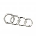 Sineky 5pcs Lot 304 Stainless Steel Hex Lock Nut Pipe Fitting M8 M10 M12 M14 M16 M18 M20 M22 M24 M25- M40 Pitch 1mm 1 5mm