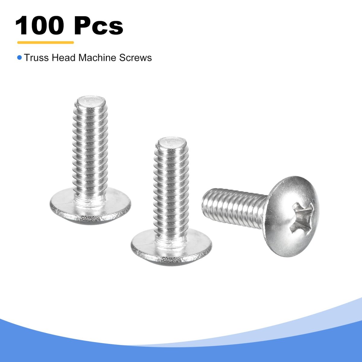 10-24 X 5 8 In Truss Head Phillips Machine Screws 304 Stainless Steel 18-8 Full Thread Quantity 100