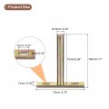 Uxcell 6pcs Floating Shelf Bracket 3 Inch Wall Mounting Blind Support Hidden For Wood Shelves Colorful