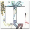 Art Plates Dragonflies Switch Plate Double Rocker 