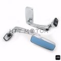Httmt 2 X Cnc Machined Aluminum Anti-glare Glass Motorbike Rearview Mirrors 6mm Thread