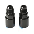 2pcs Black 6an To 3 8 Hardline Compression Fitting Adapter