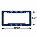 Wolf Silhouette Running Snow Scenery License Plate Tag Frame