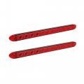 True Mods 2pc 16 11 Red Led Trailer Light Bar Dot Compliant Ip65 Waterproof Park Brake Turn Signal Running Marker Id Tail For 