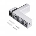 Uxcell Glass Shelf Bracket Wall Mount Adjustable Zinc Alloy Bright Chrome Clamp For 4-28mm Thickness 4pcs