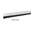 Door Brush Bottom Sweep H-shape Aluminum Alloy Base With 0 8-inch Pp For Home Industrial 47-inch L Silver 