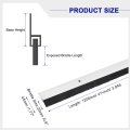 Door Brush Bottom Sweep H Shape Aluminum Alloy Base With 0 8 In Pp For Home Anddustrial Use 47 In Length Silver
