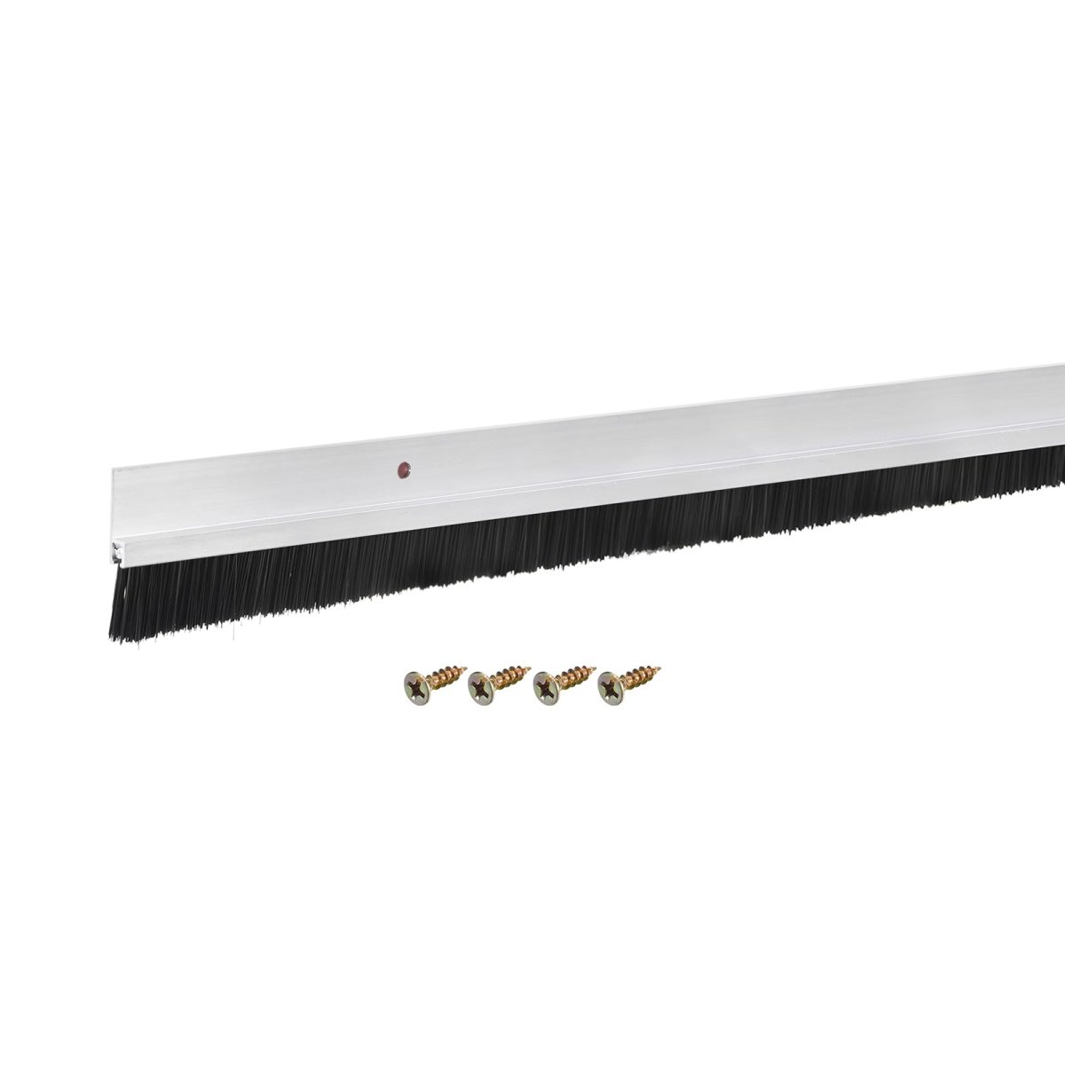 Door Brush Bottom Sweep H Shape Aluminum Alloy Base With 0 8 In Pp For Home Anddustrial Use 47 In Length Silver