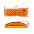 Astra Depot 8pcs Amber 21-led Rectangle Side Marker Clearance Signal Light Truck Trailer Rv Bus Lorry 12v