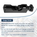 Universal Spark Plug Gap Tool For 10mm 12mm 14mm 16mm Caliper Gapper Kit Gapping Black