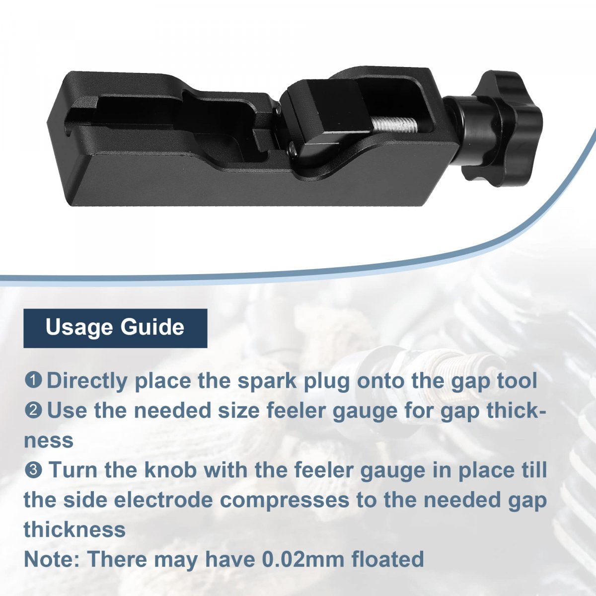 Universal Spark Plug Gap Tool For 10mm 12mm 14mm 16mm Caliper Gapper Kit Gapping Black