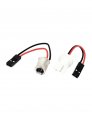 Uxcell 40 Pcs Car Auto T10 Ba9s Led Bulb Lamp Light Wire Cable Adapter Socket