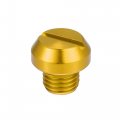 Universal M10 Motorcycle Mirror Hole Plugs Screws Rearview Mirrors Caps Lock Offs Cover Positive Gold Tone 