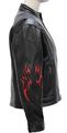 Womens Vented Leather Motorcycle Jackets With Flames Size Xs X-small