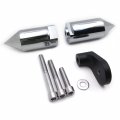 Httmt- Aluminum Chrome Spike Frame Slider Crash Falling Protector For 2001-2002 Suzuk Gsxr1000 Gsx-r P N Mt290-004-cd