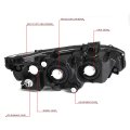 Led Drl Smoked Housing Clear Corner Projector Headlight Tool Kit Compatible With Honda Civic 16-18