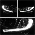 Led Drl Smoked Housing Clear Corner Projector Headlight Tool Kit Compatible With Honda Civic 16-18
