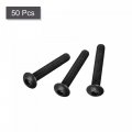 Uxcell M4x25mm Hex Socket Button Head Cap Bolts Screws Alloy Steel 50pcs