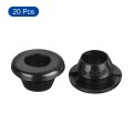 20pcs Rubber Grommets 10mm Mount Dia For 8mm Id Hole Plugs Wiring Firewall Cable Wire Protecting Black