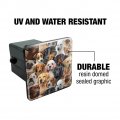 Dogs Lab Retriever Dachshund Poodle Pattern Tow Trailer Hitch Cover Plug Insert
