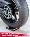 Kemimoto Motorcycle Wheel Cleaning Stand Portable Roller Support Parking For Tire Detailing