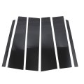 6pcs Pillar Post Door Window Trim Glossy Black For Ford Explorer 2011 2012 2013 2014 2015 2016 2017 2018 2019 